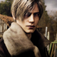 Leon from Resident Evil 4 stares at the camera while wearing his iconic leather jacket.